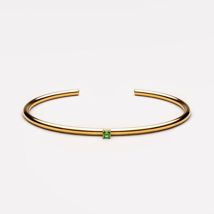 Thin Emerald Cuff