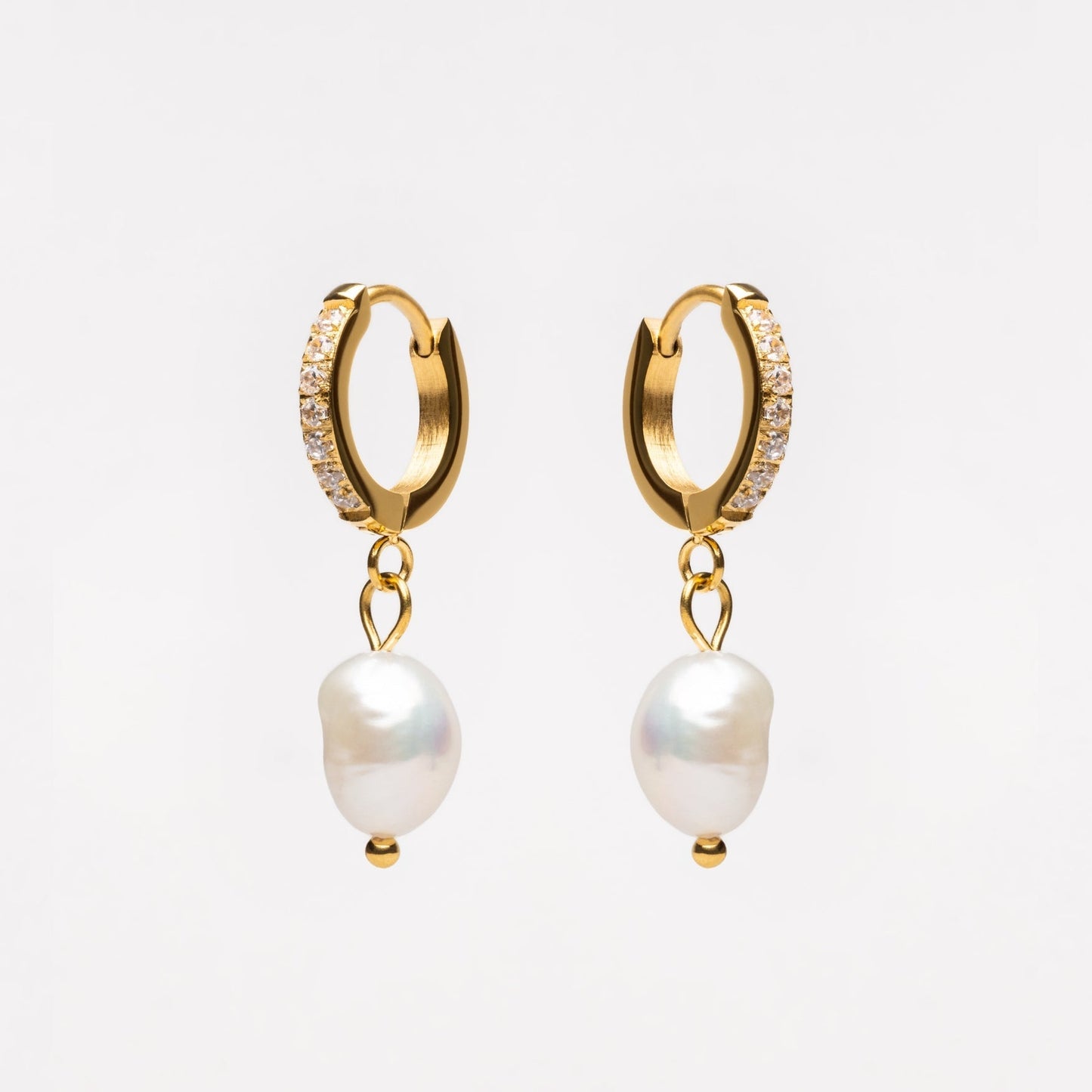 Freshwater Pearl Hoop Earrings
