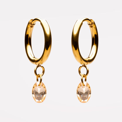 Rosé Drop Earrings