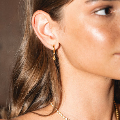 Rosé Drop Earrings